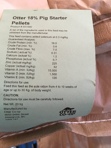 18% Pig Starter Pellets