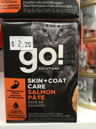 Go! Skin+Coat Salmon Pate Tetra Cat 6.4oz