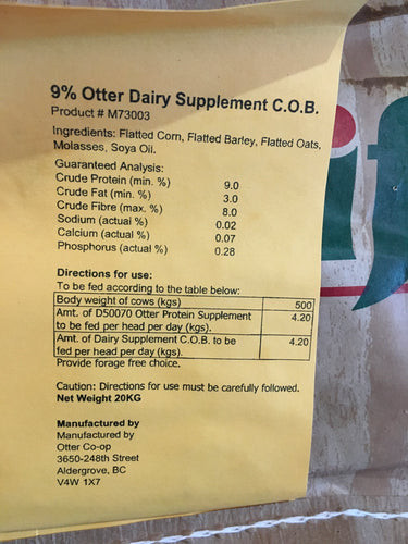 9% C.O.B With Molasses