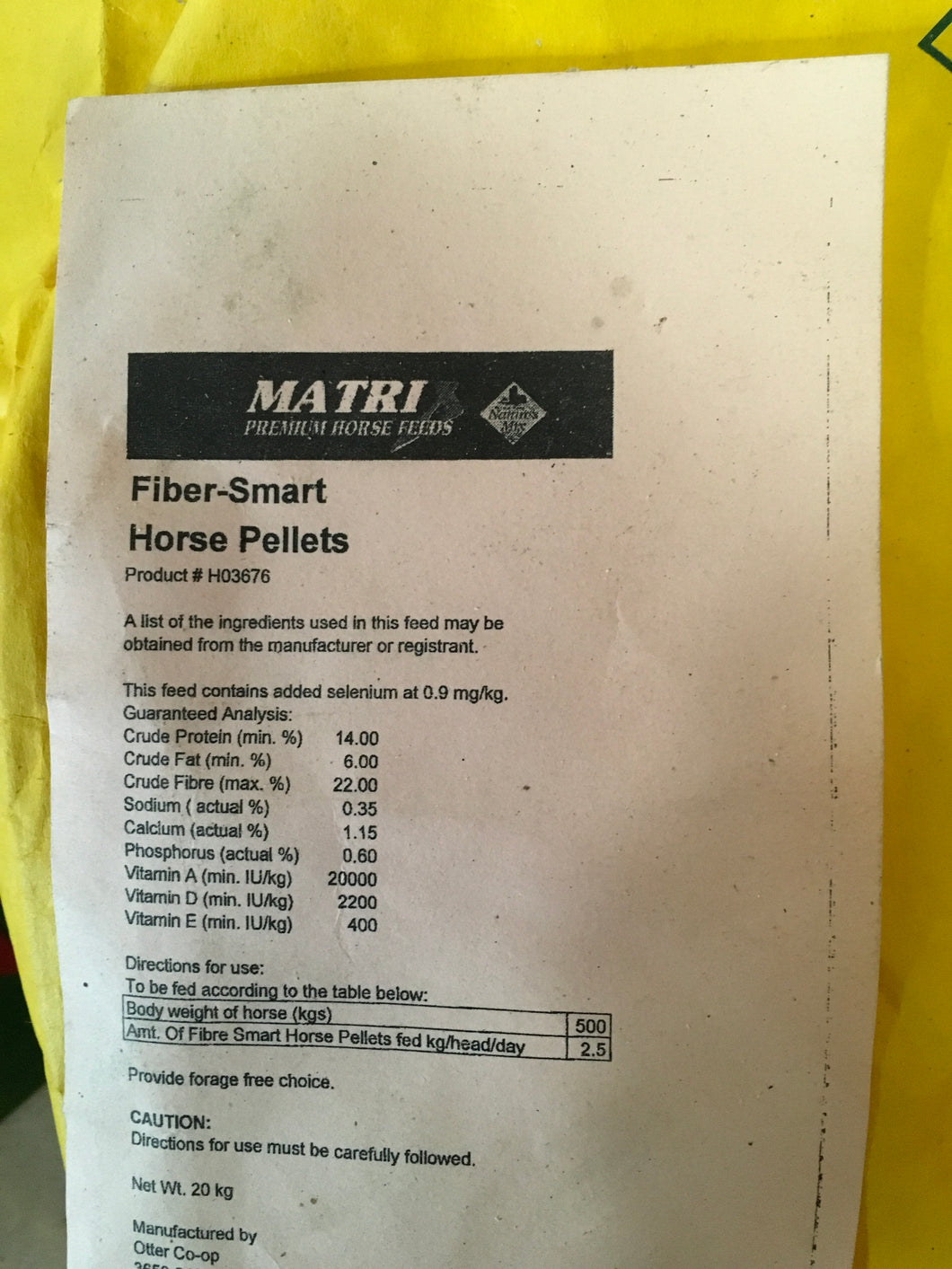 Matrix Fibre-Smart Horse Pellets