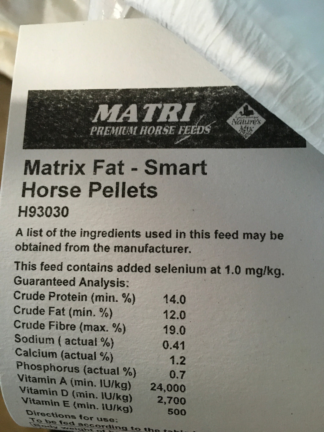 Matrix Fat-Smart Horse Pellets 20kg