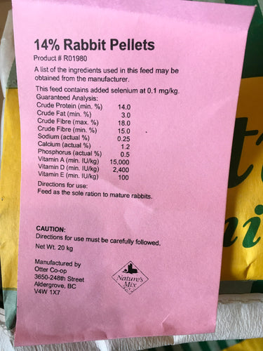 14% Rabbit Pellet