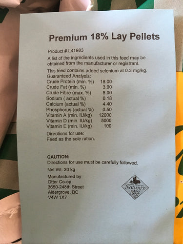 Premium 18% Layer Pellets