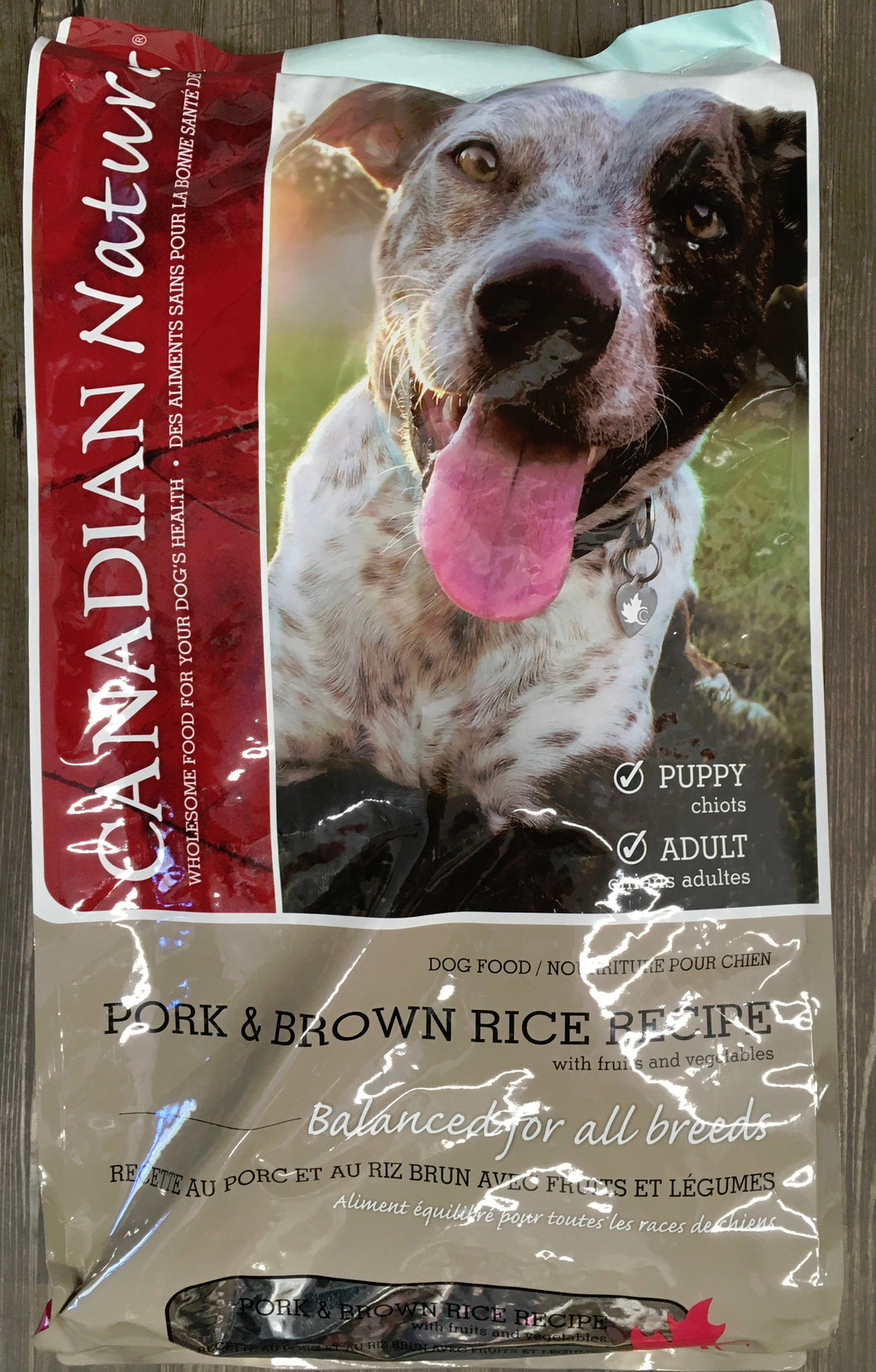 Canadian Naturals Pork & Brown Rice Dog 30lb