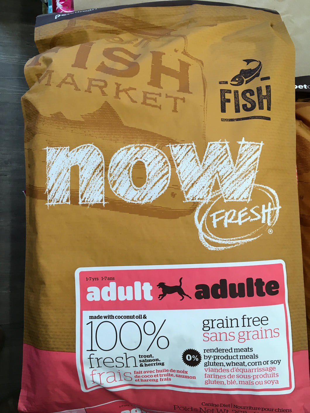Now Trout, Salmon & Herring Grain Free Adult Dog 25lb