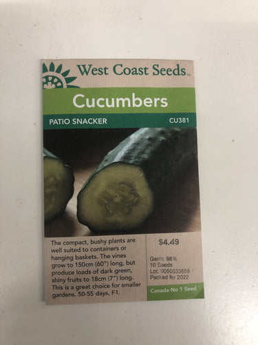 Cucumbers - Patio Snacker