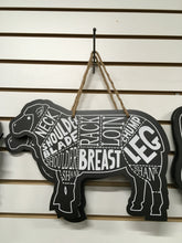 "Meat Cuts" Chalkboard Look Sign - Assorted
