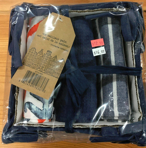 3pc Tea Towel Set - Blue