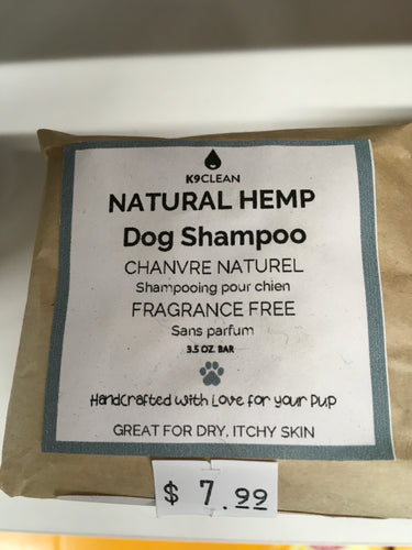 Natural Hemp Shampoo Bar Dog