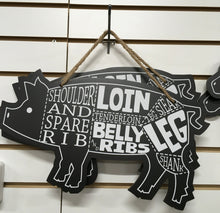 "Meat Cuts" Chalkboard Look Sign - Assorted