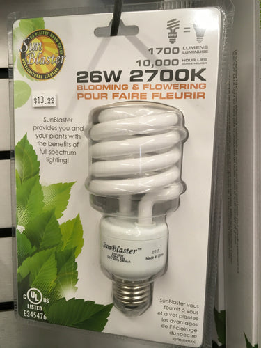 Sunblaster CFL 2700k Bulb 26W