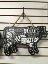"Meat Cuts" Chalkboard Look Sign - Assorted